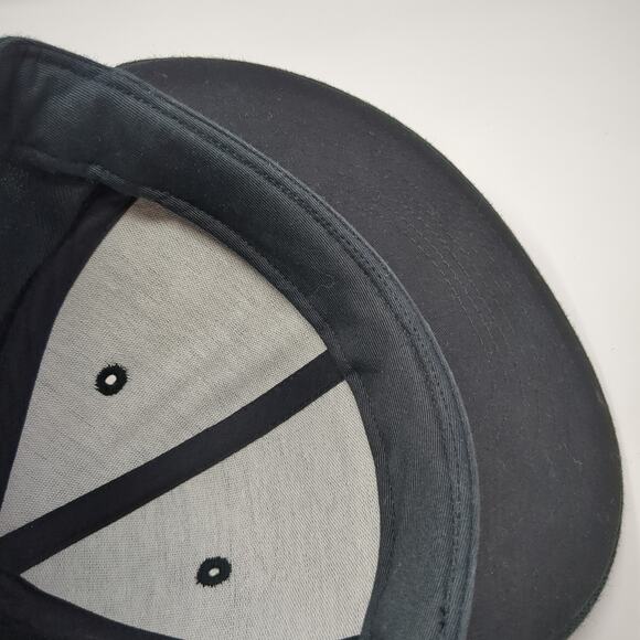 Lids Fitted Baseball Cap Black 7 1/4 Outdoor Vented Holes 6 Panel Blank - Picture 8 of 9